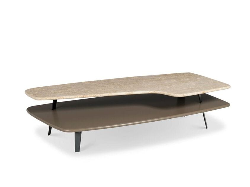 Прямоугольный журнальный столик из травертина ROCHE BOBOIS Les Contemporains ARCH-00008668