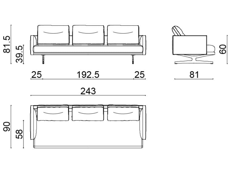3-местный тканевый диван Arper Steeve Lou ARCH-00052235 - Вид №9