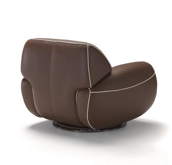 Tonino Lamborghini Casa Поворотное кожаное кресло с подлокотниками Imola sun-id-1367692 - Вид №3