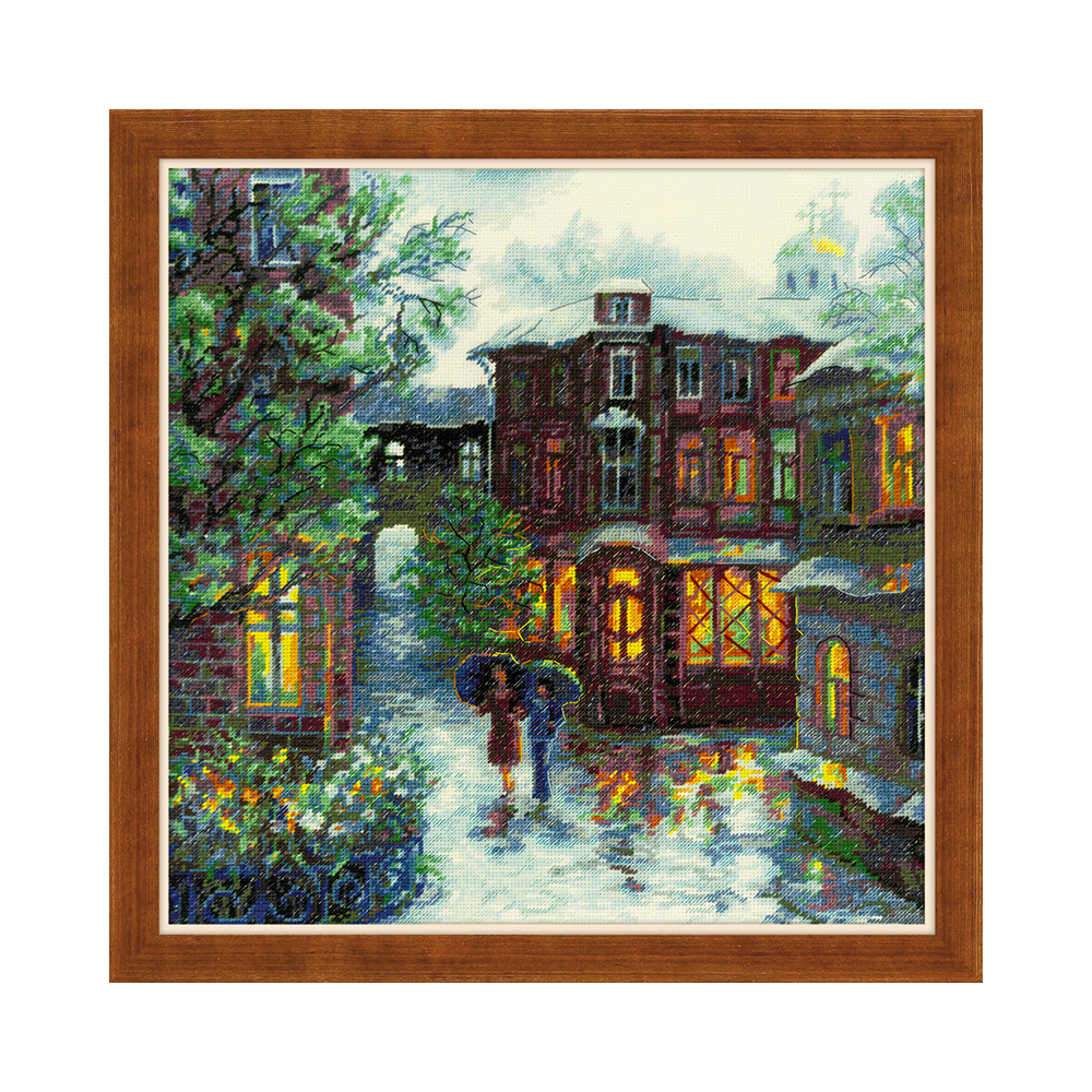 1677 Набор для вышивания Дождливое лето 30 х 30 см RIOLIS Сотвори Сама 