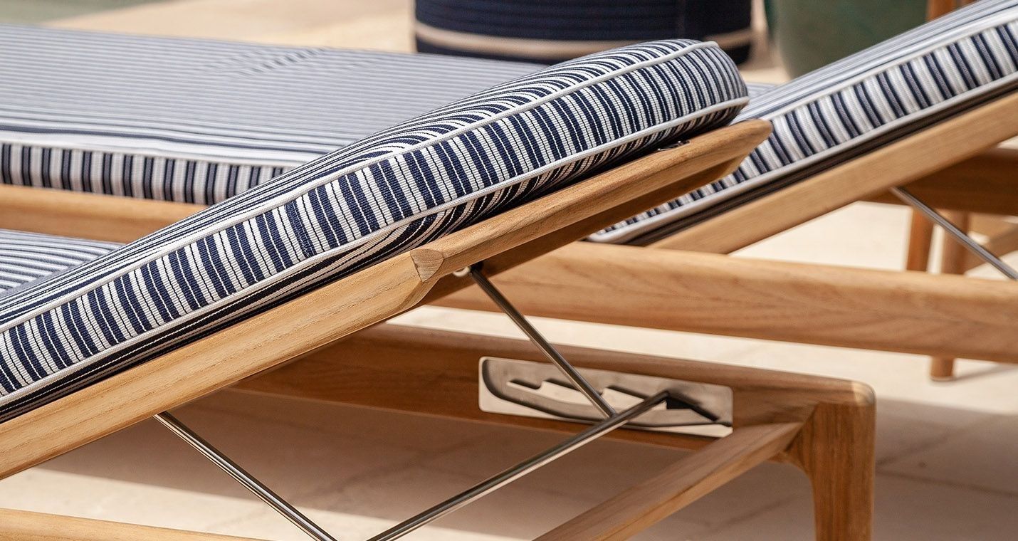 Садовая кровать с откидной спинкой из тикового дерева с колесами Poltrona Frau Boundless Living Outdoor Collections ARCH-00141946 - Вид №9