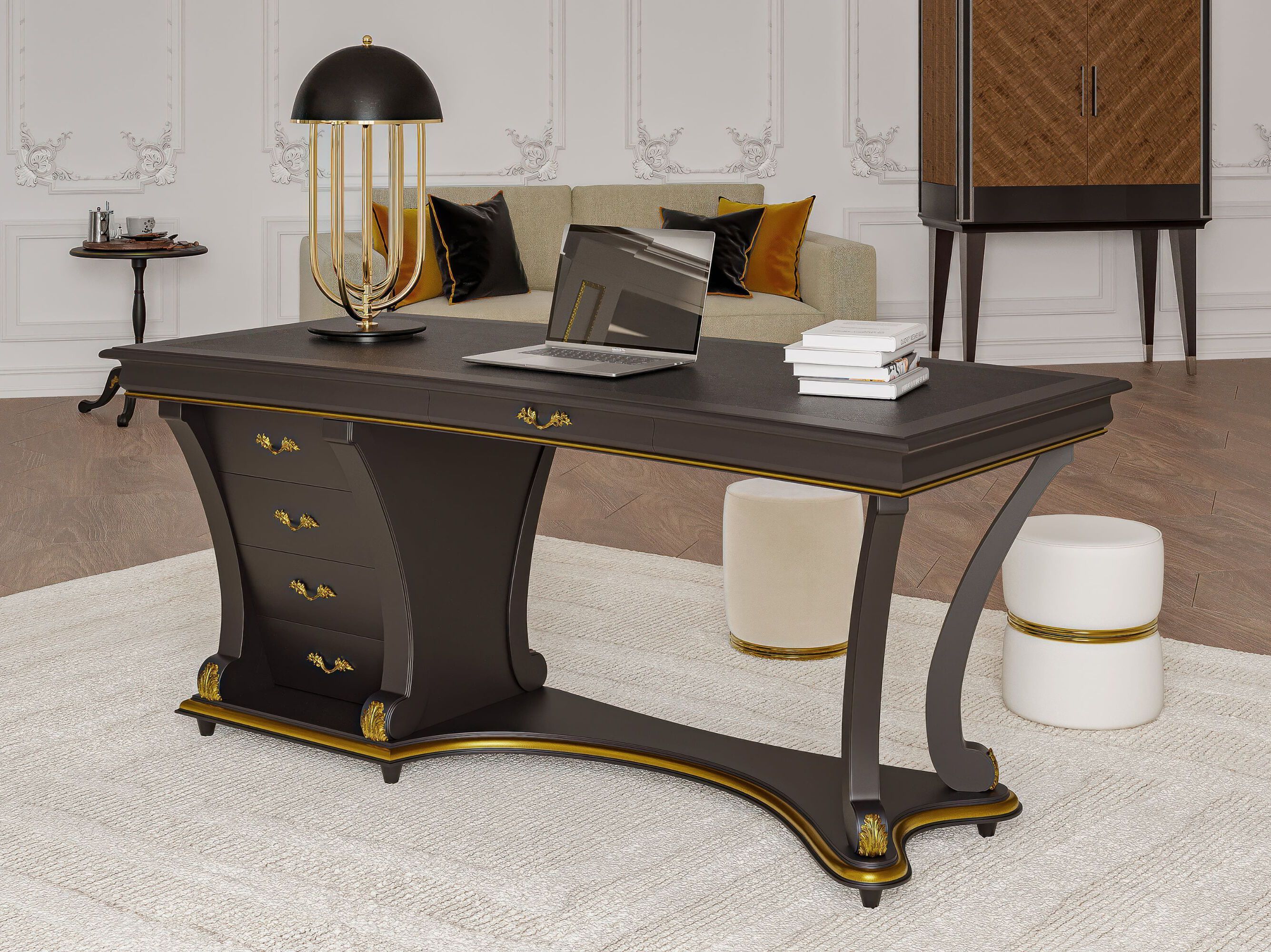 Круглый пуф из ткани GUERRA VANNI Studio Privè ARCH-00095430 - Вид №1