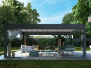 PRATIC F.lli ORIOLI Самонесущая моторизованная пергола со сдвижной крышкой Pergole