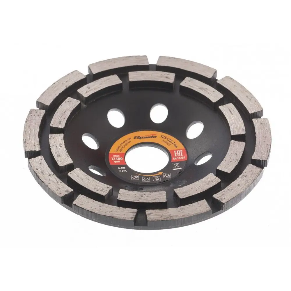 Чашка алмазная двухрядная Sparta 125x22.2 мм STLM-2028546