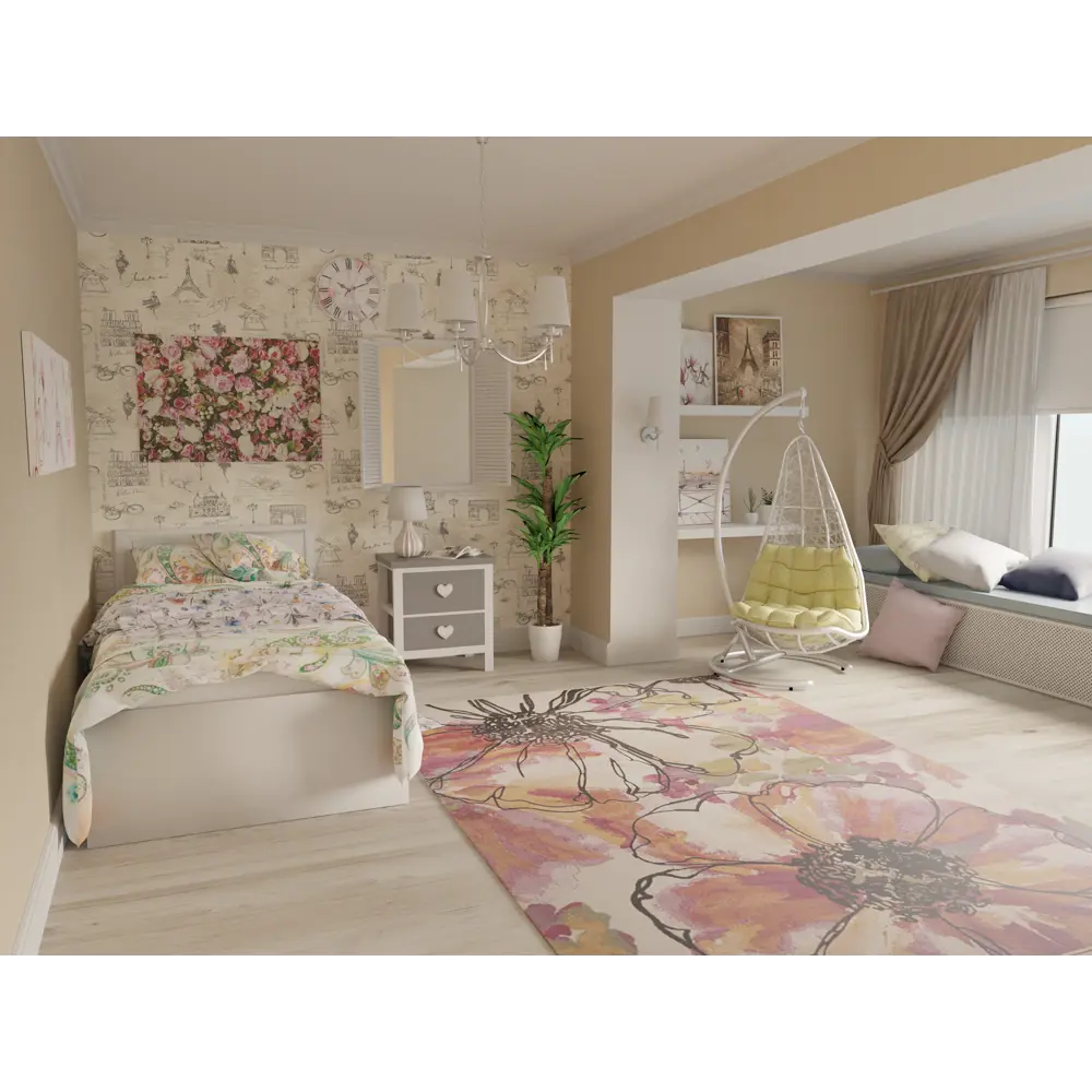 Настольная лампа L1128P Zefirka 1хЕ14х40 Вт LAMPLANDIA STLM-2180219 - Вид №8