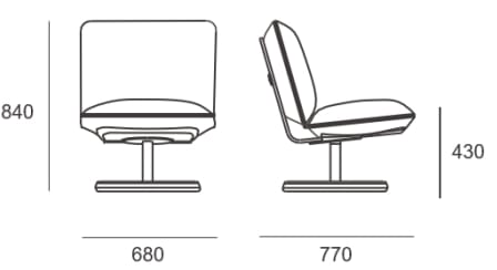 Як кожаный поворотный стул KVN Design Furniture Nomadic ARCH-00137195 - Вид №1