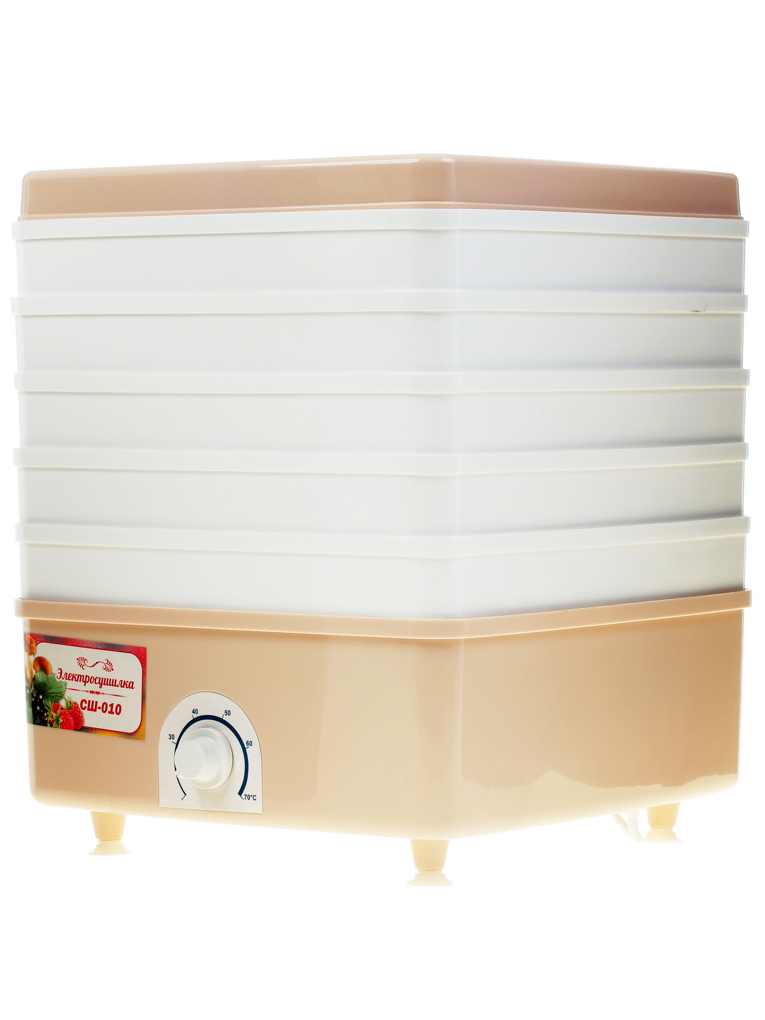 1088119 Сушилка для овощей и фруктов Чудесница-Люкс СШ-010 бежевый STDN-0030250 - Вид №2