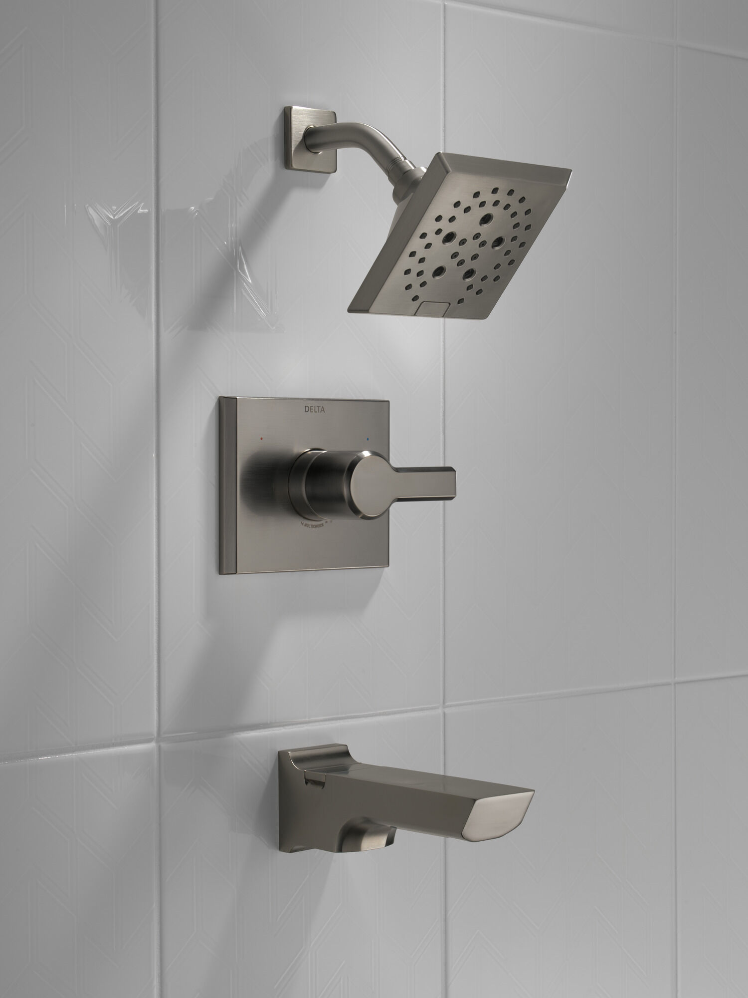 T14499-KS Monitor® 14 Series H2Okinetic® Ванна и душевая панель Delta Faucet Pivotal Черный нержавеющий  - Вид №8