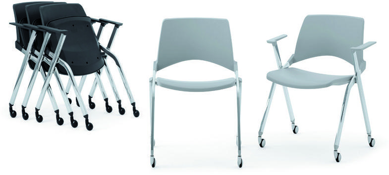 Diemmebi Складной пластиковый стул на колесиках Lakendò sun-id-1483526 - Вид №1