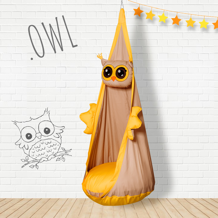 Подвесное кресло-кокон "Сова" ПОКАЧАЙКА  326705 Оранжевый Santreyd  - Вид №8