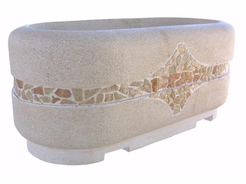 Восстановленный каменный низкий плантатор Viscio Urban Design FRAME 120 ARCH-00135234