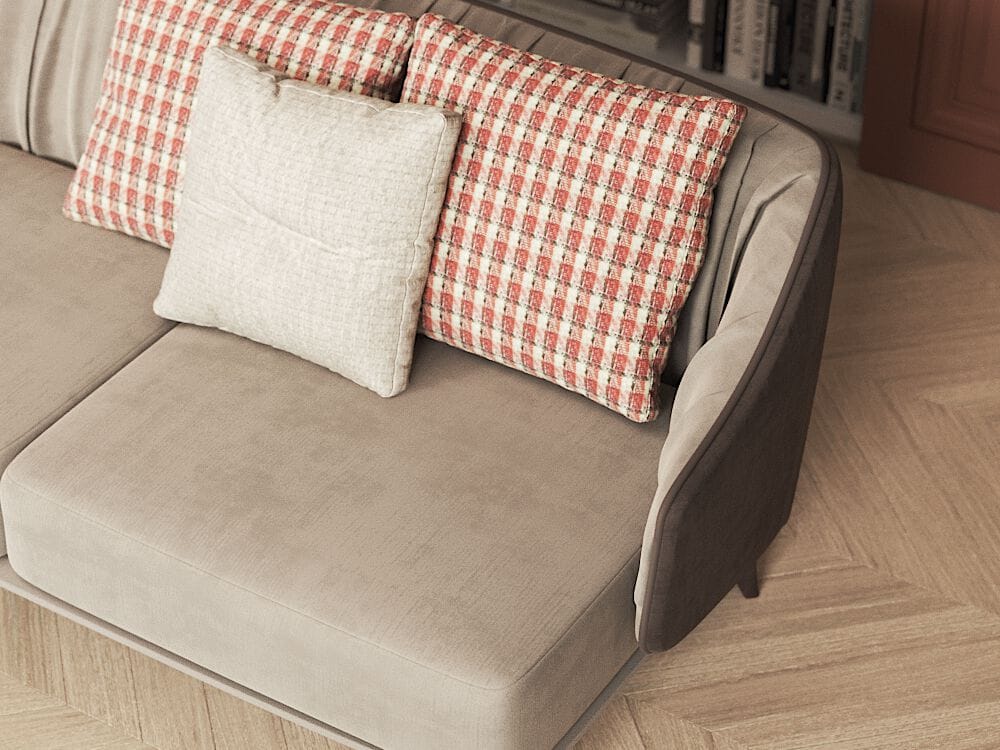 3-местный тканевый диван PRADDY Natur ARCH-00020690 - Вид №2