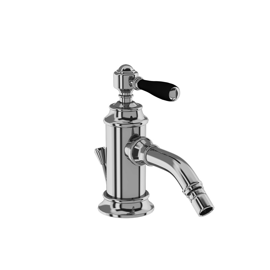 Burlington Arcade Смеситель для биде, однорычажный, Arcade, со сливным клапаном Хром с белым рычагом AWL13C  - Вид №5
