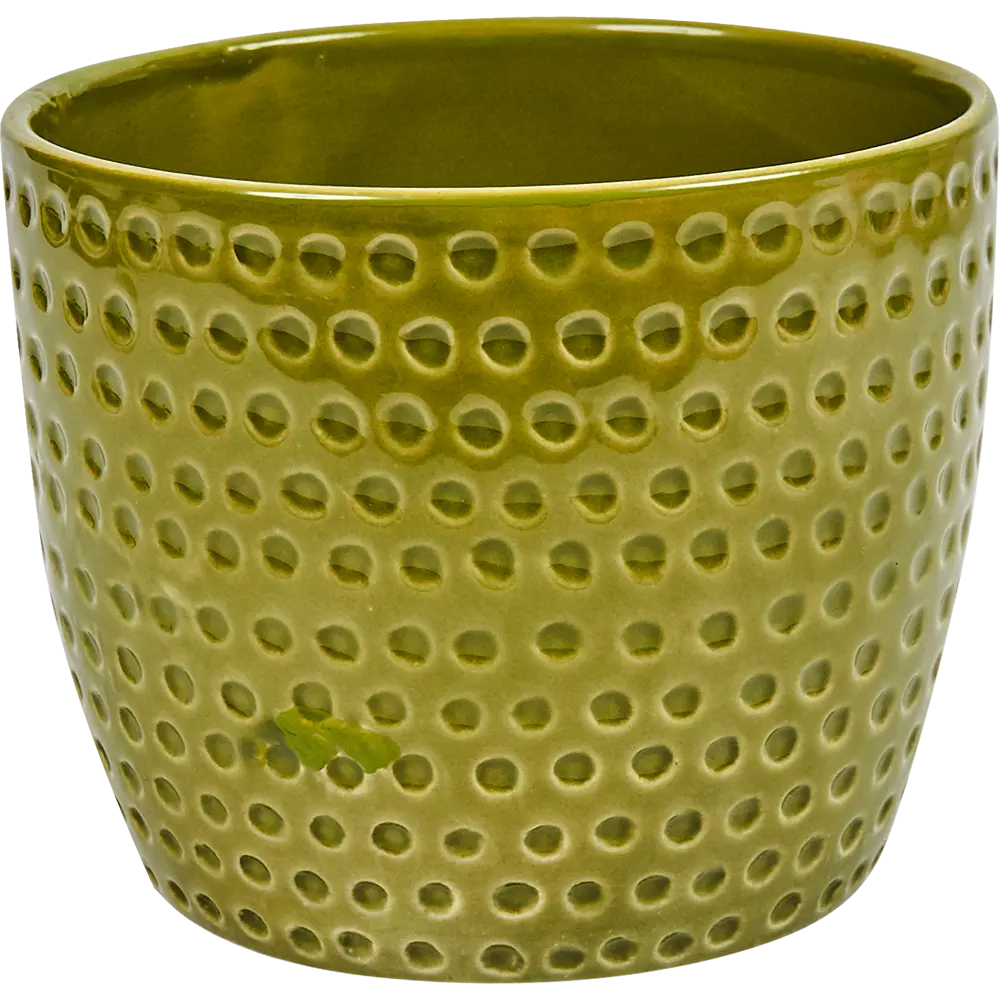 Кашпо для цветов ø12 h9.7 см v1.09 л керамика зелёный GARDEN SHOW STLM-2200247