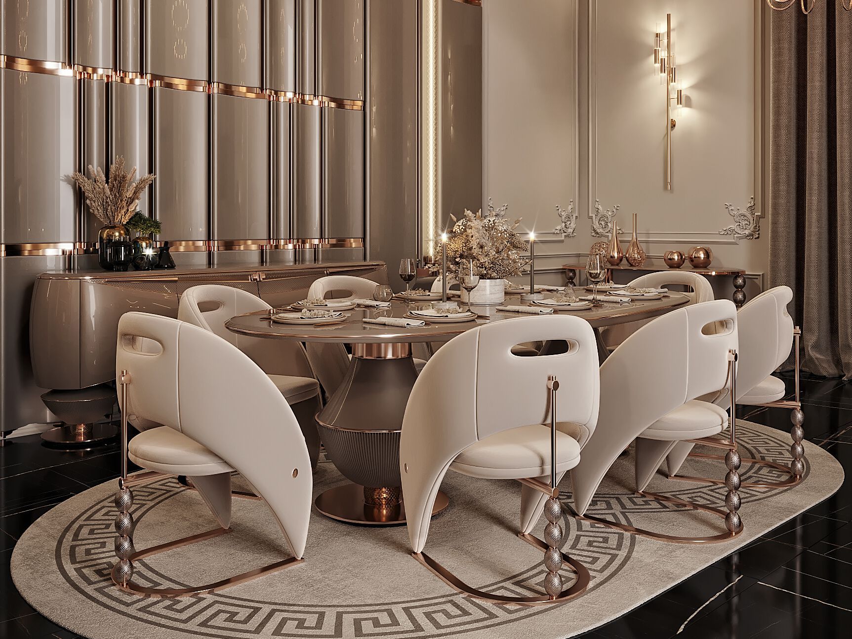 Овальный обеденный стол Zebrano Phaselis ARCH-00115182 - Вид №7