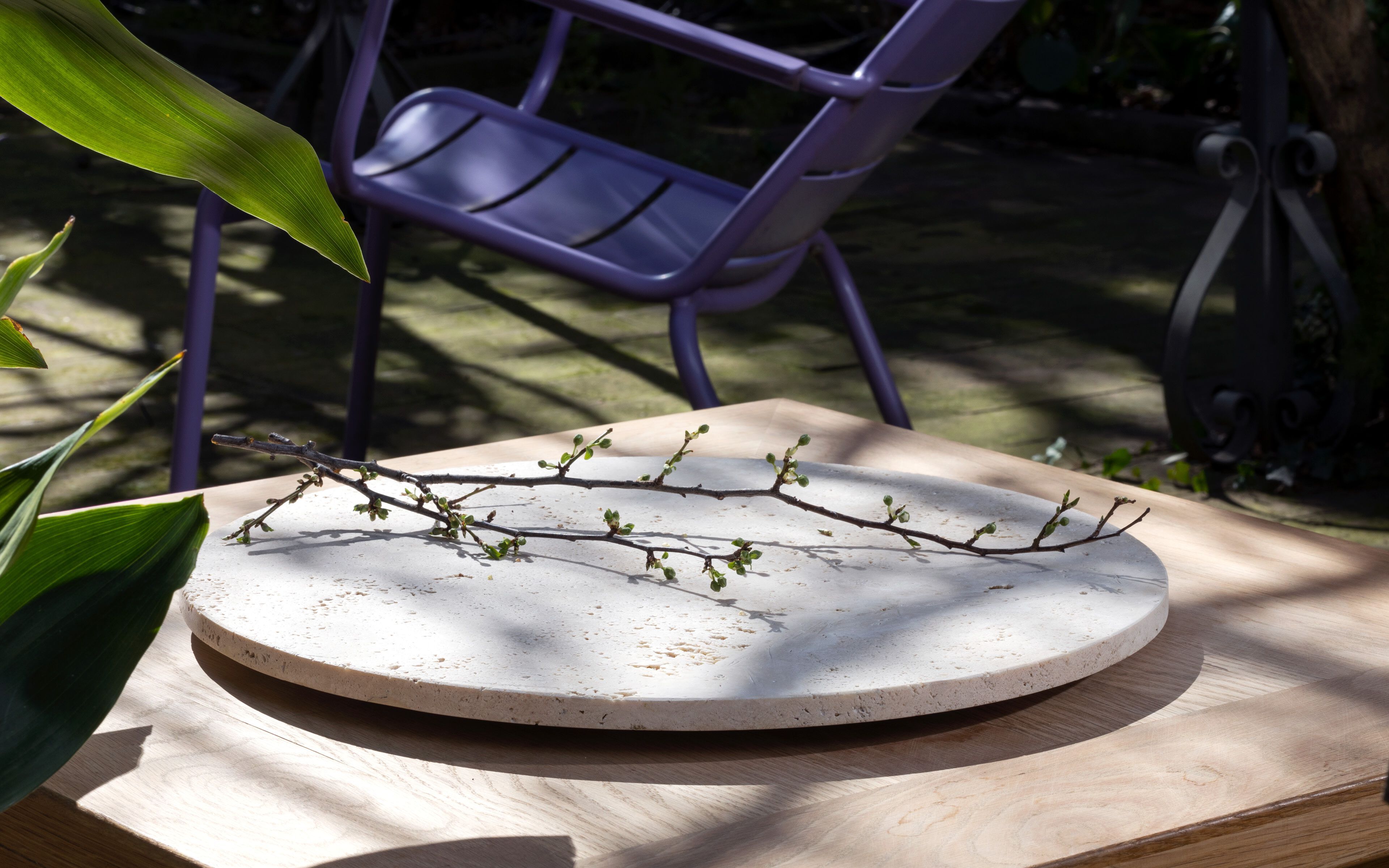 Круглый поднос из травертина VELTHA® Noster ARCH-00041829 - Вид №3