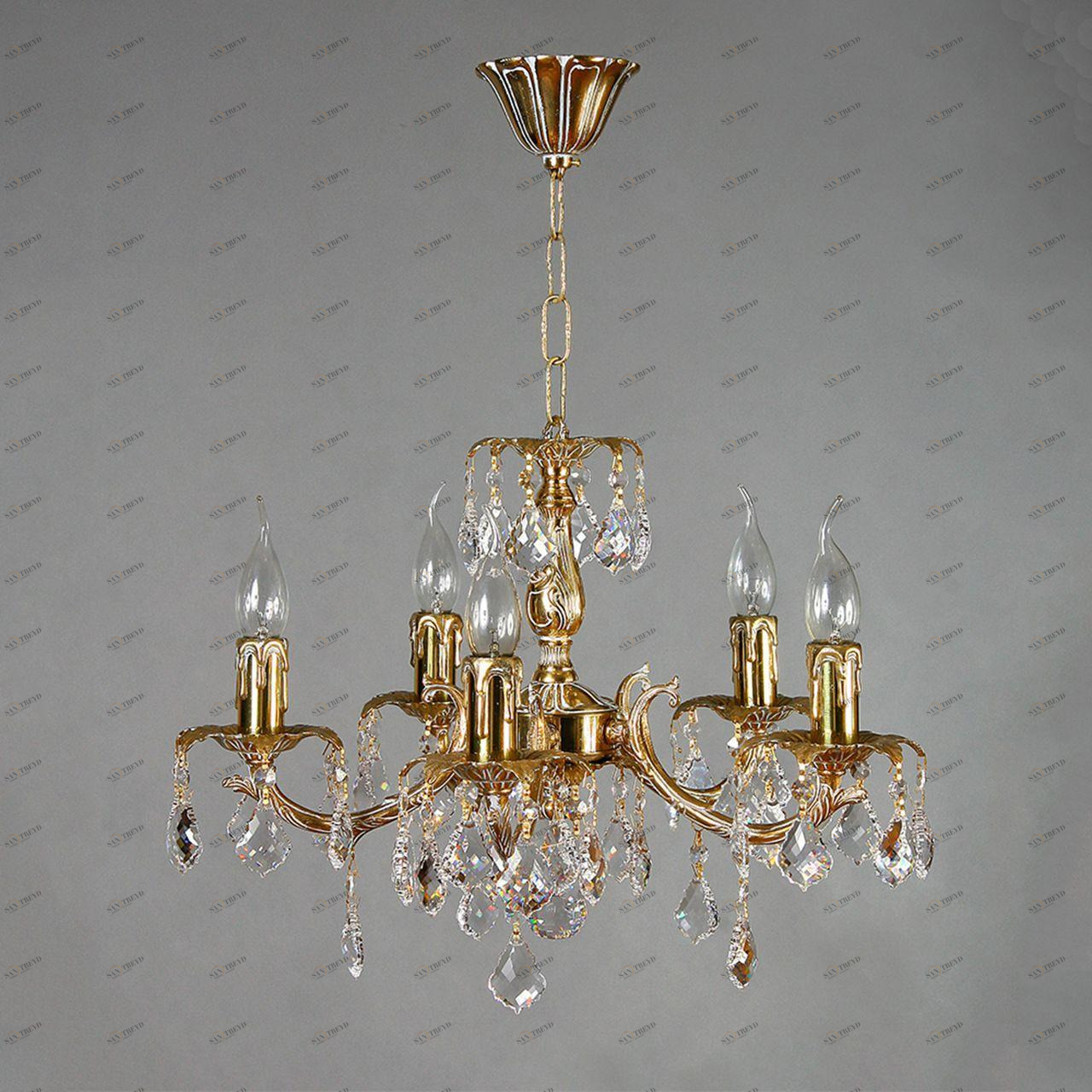 Подвесная люстра Ambiente Benisa 2226/5 WP New Leaf AMBIENTE ДИЗАЙНЕРСКИЕ, BENISA 181581 Бронза 