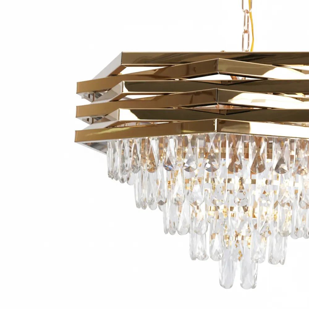 Люстра подвесная Rose 10 ламп 18 м² цвет золото ESTARES STLM-2147729 - Вид №3