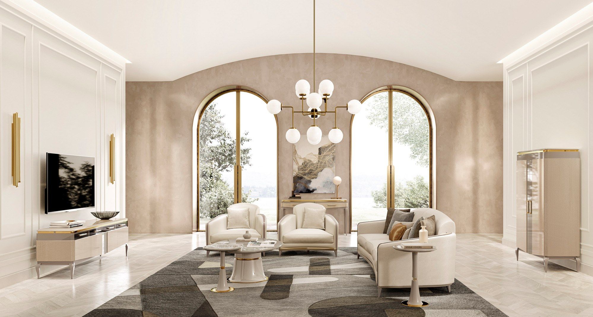 3-местный кожаный диван A.R. Arredamenti Виктор ARCH-00038062 - Вид №2