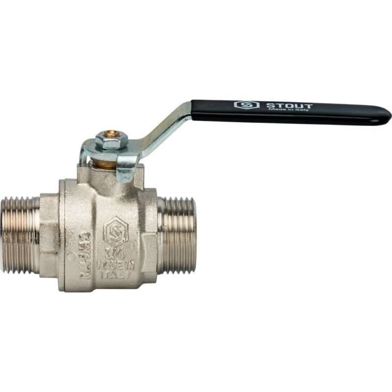 Кран шаровый STOUT НН 3/4" полнопроходной, рычаг SVB0005000020 - Вид №1