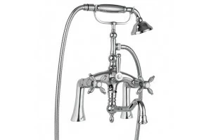 Смеситель на борт ванны с поворотным изливом, шлангом 150 см CEZARES NOSTALGIA-PBV2-01-M