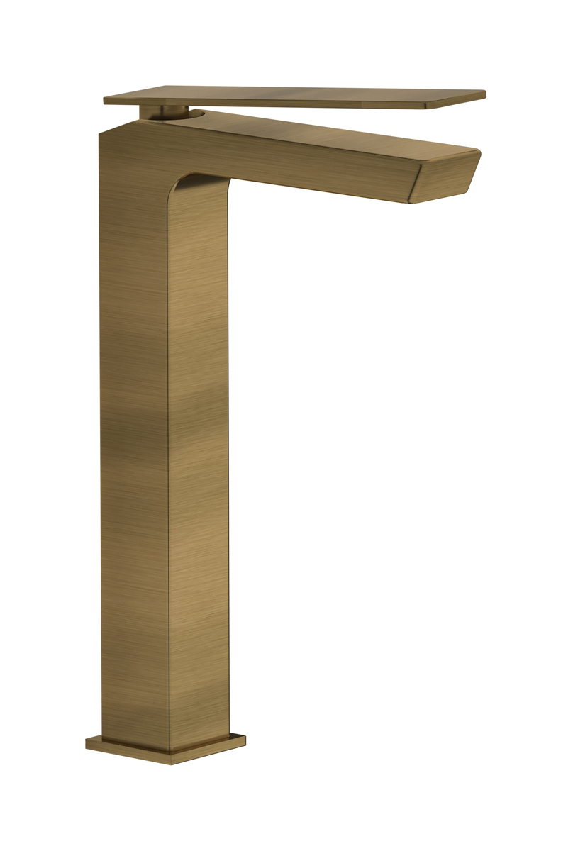 Высокий смеситель для раковины на 1 отверстие в комплекте с донным клапаном WE ARE IB k3202mb Modern Bronze K3