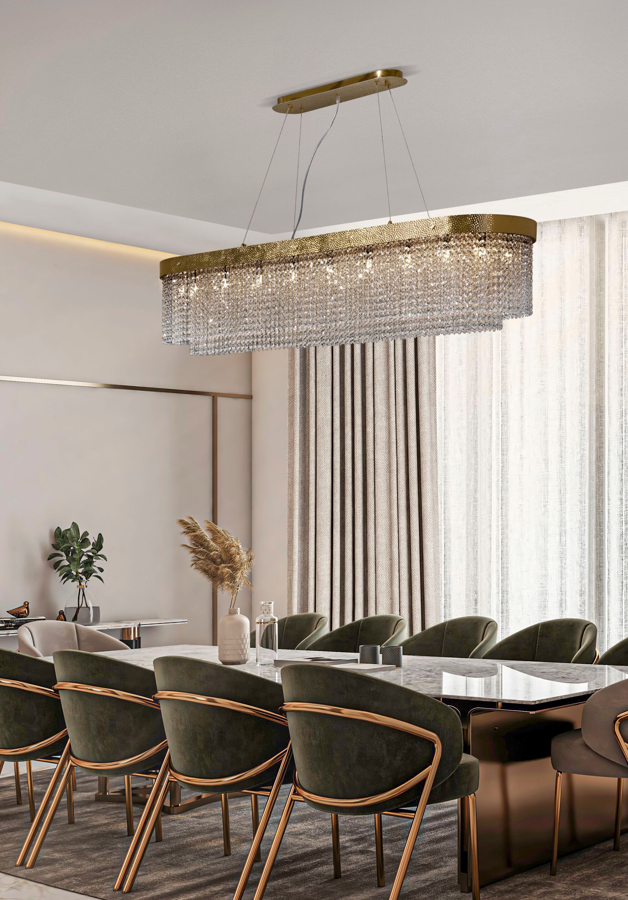 Подвесной светильник из нержавеющей стали с кристаллами K-Lighting MARGET ARCH-00140687 - Вид №1