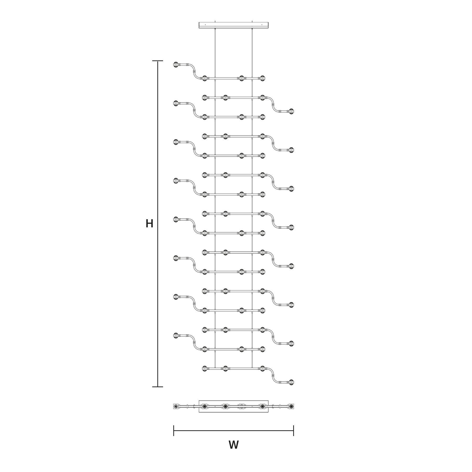 Стеклянный светодиодный подвесной светильник Masiero Raqam ARCH-00042718 - Вид №2