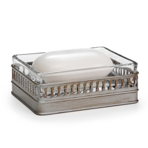 51265 Серебряная мыльница Galleria со стеклянной вставкой Labrazel