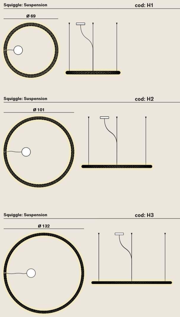 Rotaliana Светодиодный подвесной светильник из алюминия Squiggle sun-id-1398426 - Вид №2
