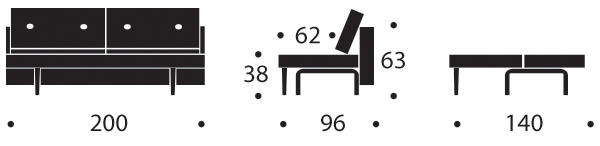 Диван Recast Plus с ножками из темного дерева и черной рамой, тёмно-синий Innovation Living RECASTPLUS515 - Вид №7