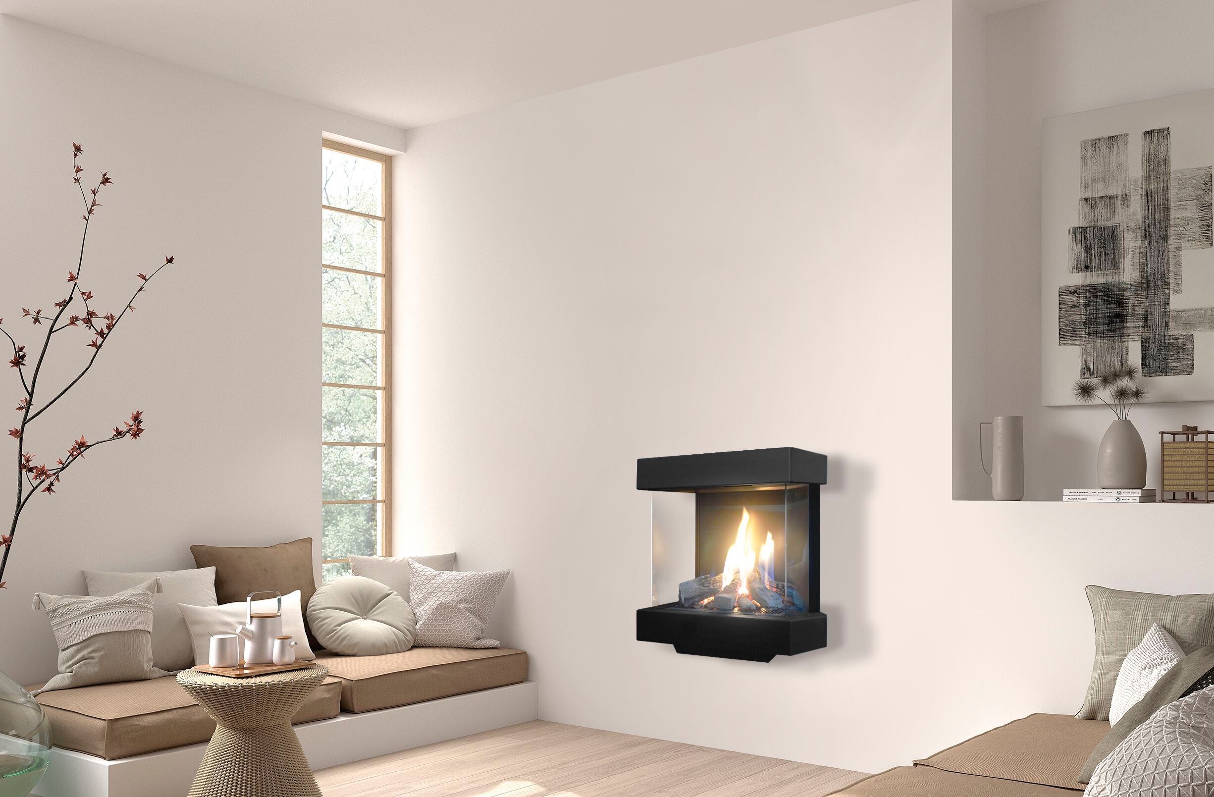 Настенный газовый камин с тройным фасадом ITALKERO SORRENTO ARCH-00141284 - Вид №3