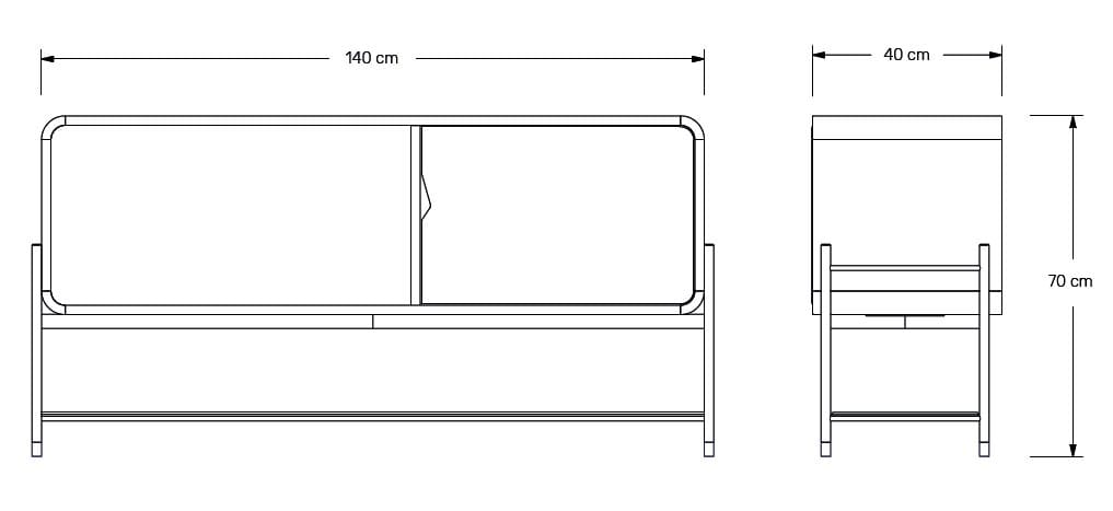 Мебель из дерева и мрамора с распашными дверями Maami Home Rich ARCH-00065386 - Вид №1
