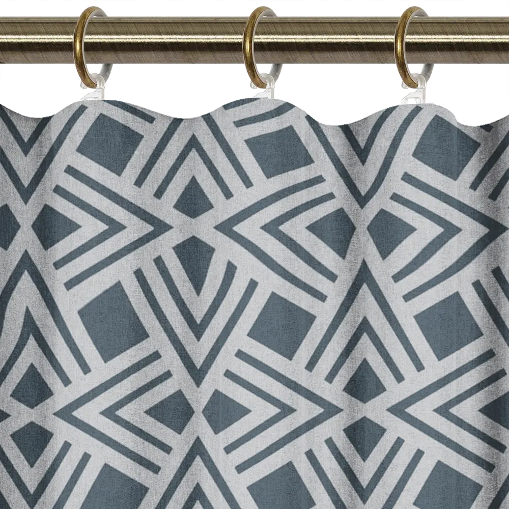 Штора на ленте для кухни «Геометрия» 145x180 см цвет серый LINEN WAY STLM-2073941 - Вид №3