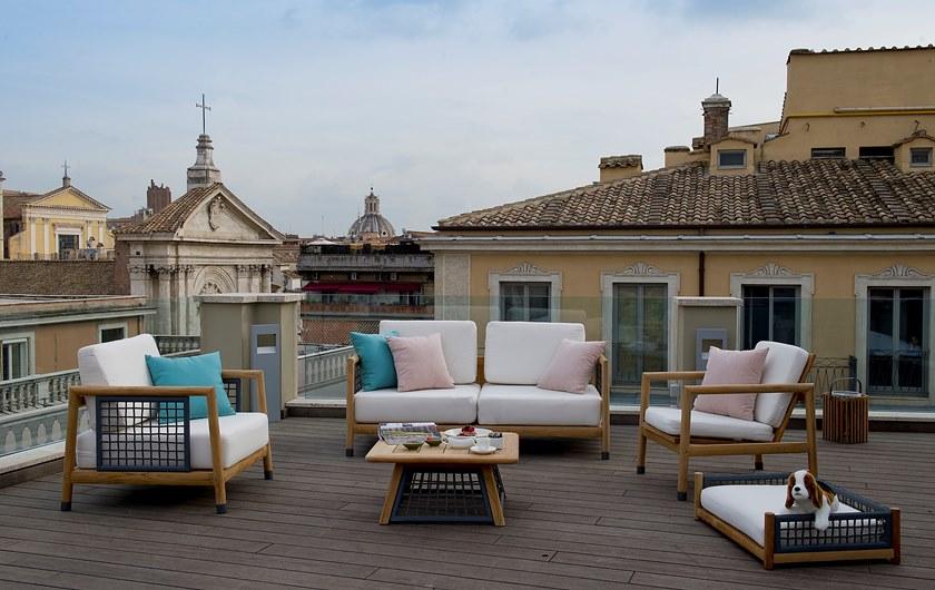 Unopiù Садовое кресло из тика с подлокотниками Quadra Pamopol - Вид №3