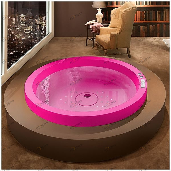 Ванна GRUPPO TREESSE Eos 160 STA-V846C розовая с аэромассажем круглая отдельностоящая STAV846CR