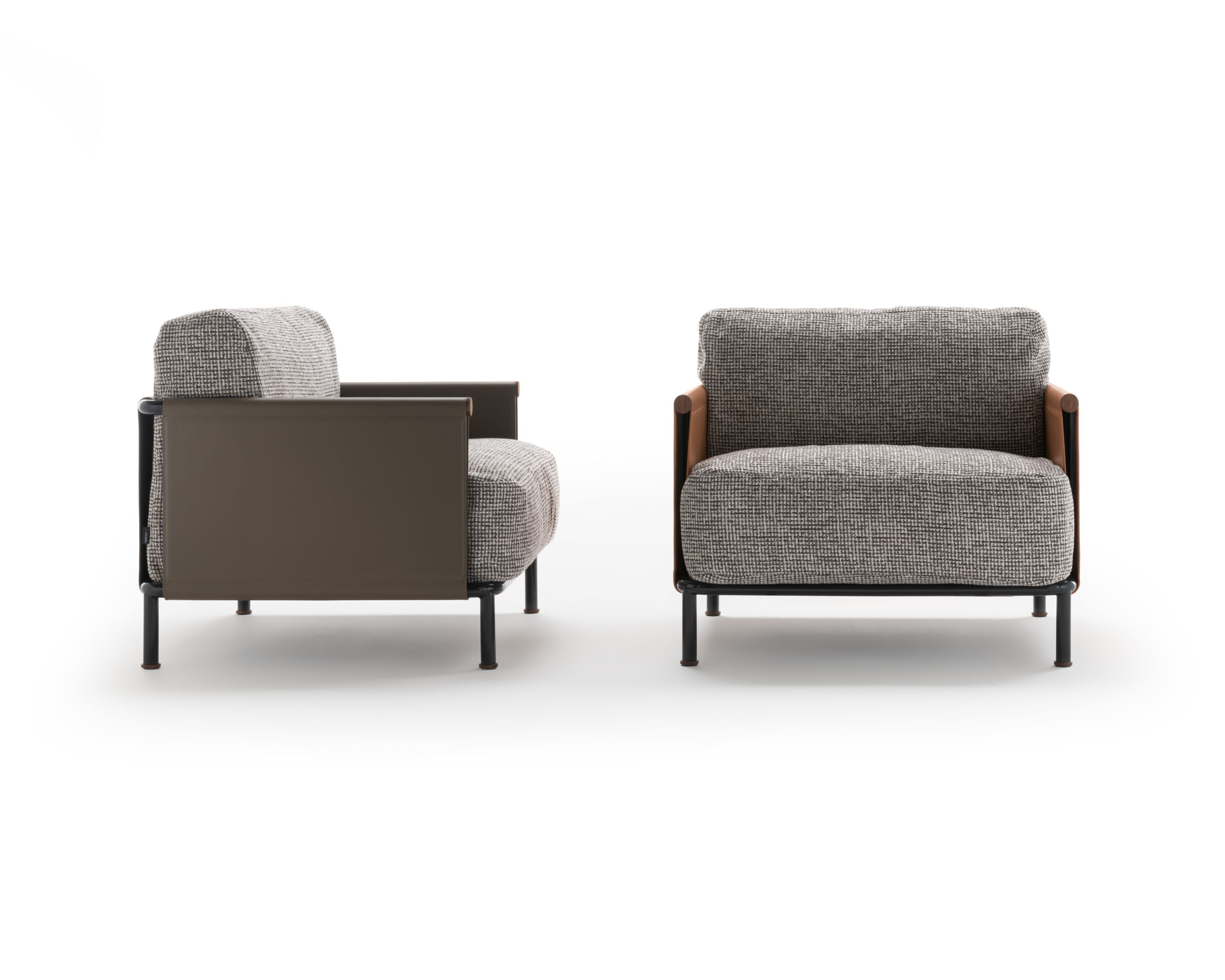 Кресло из ткани или кожи с кожаными подлокотниками Casamania & Horm SC2 ARCH-00065246 - Вид №2