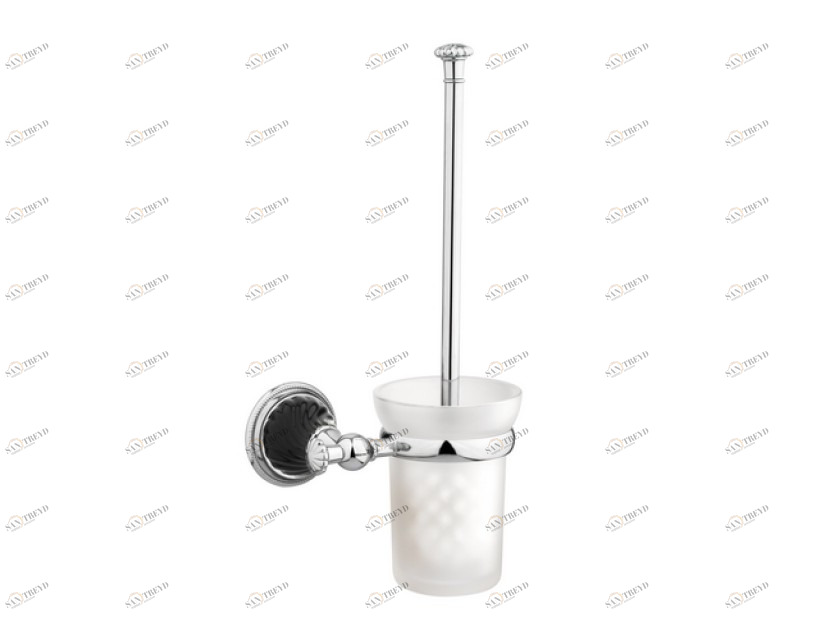 233584.NSL0.50 Подставка для ершика из черного фарфора витая Яркий хром Mestre Artica