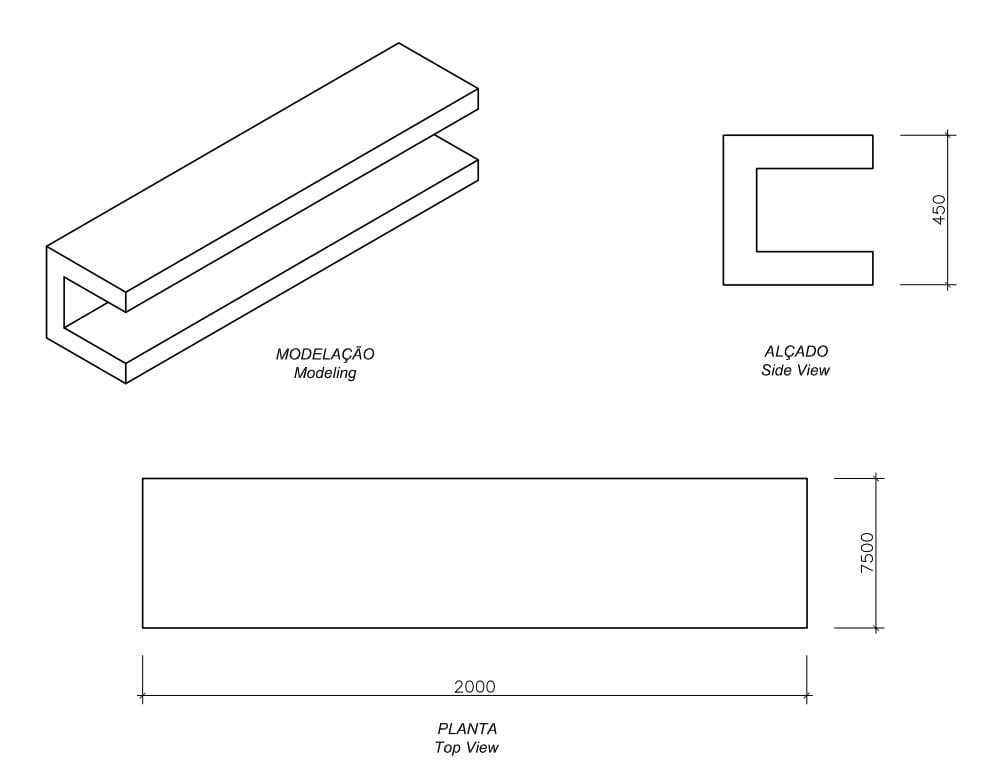 Бетонная скамья без спинки amop ARCH-00001761