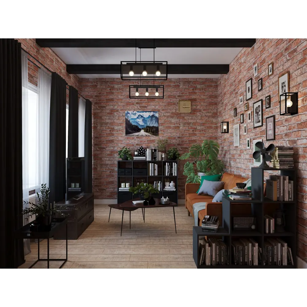 Обои флизелиновые Euro Decor Лофт коричневые 1.06 м 1093-14 18595313 STLM-2049602 - Вид №4