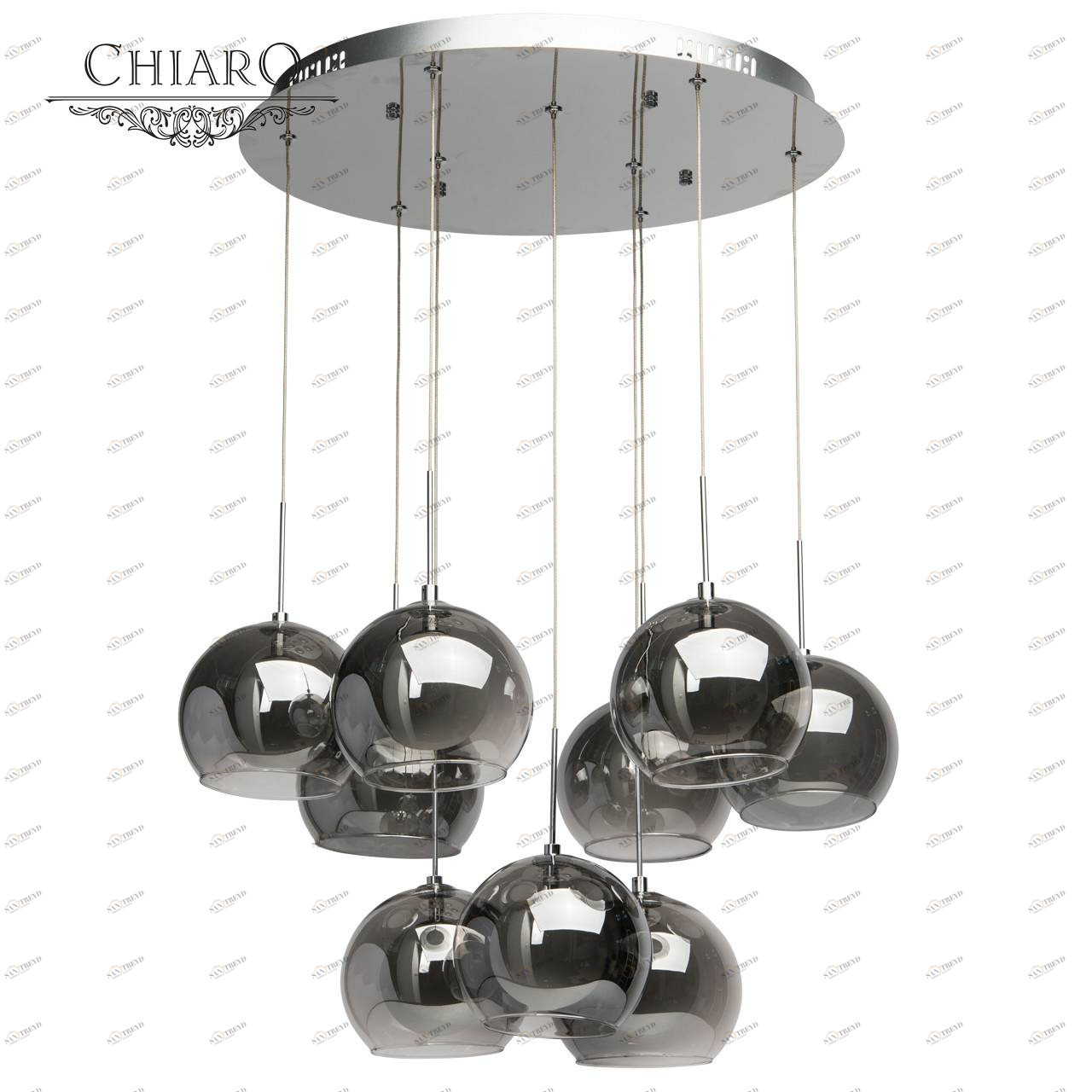 Люстра дизайнерская Inset хром белая 392010809 SUPERNW ДИЗАЙНЕРСКИЕ, КАСКАД 056009 Белый 