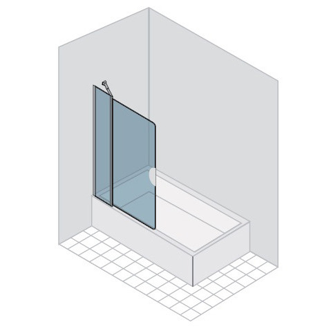 45254 Душевое ограждения на борт вынны DUKA Италия Vertica - Вид №1