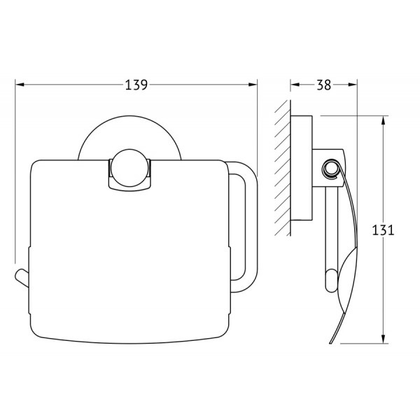 Держатель туалетной бумаги с крышкой Ellux ELEGANCE ELE 066 sun-id-561341 - Вид №1