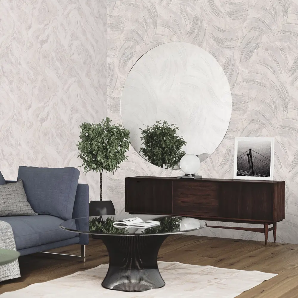 Обои флизелиновые Ornamy Sirius бело-бежевые 1.06 м OR8033-00 STLM-2174625 - Вид №3