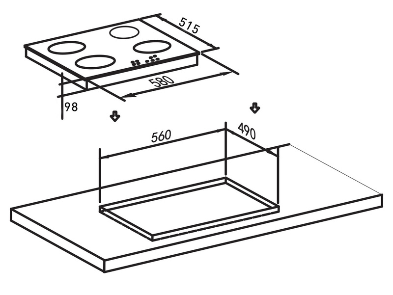 9136647 Газовая варочная поверхность Oasis P-BDI STDN-0067101 - Вид №6