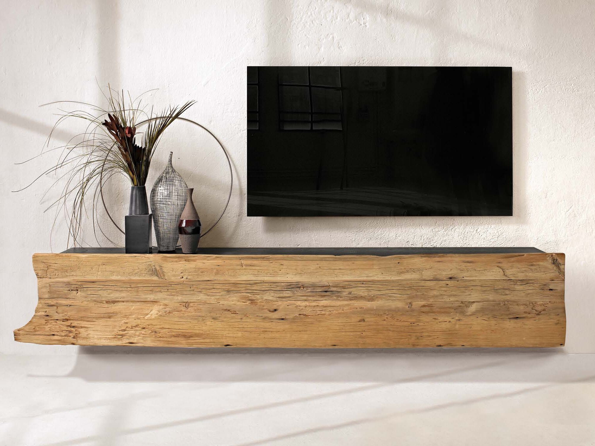 Деревянный подвесной шкаф для телевизора с откидной дверью Naturedesign Origin ARCH-00023753 - Вид №1