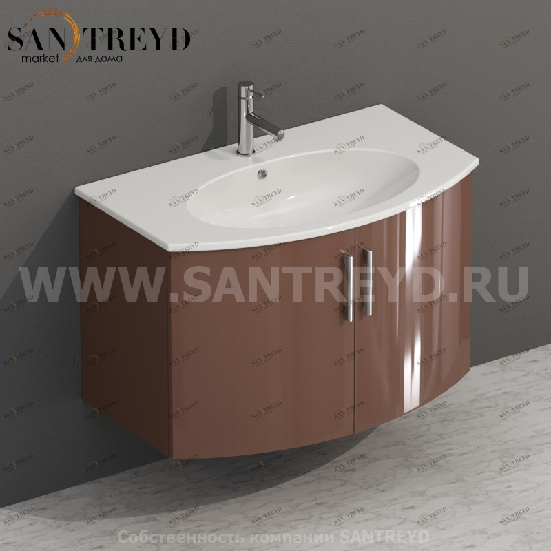 MDMA80Y166 Тумба с двумя створками 78 см коричневая Globo 4ALL Италия Ceramica Globo