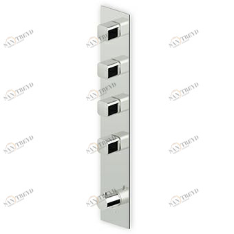 ZIN662 - R97823 Встроенный термостатический смеситель для душа 1/2 "с 4-мя запорными кранами. Zucchetti Jingle 