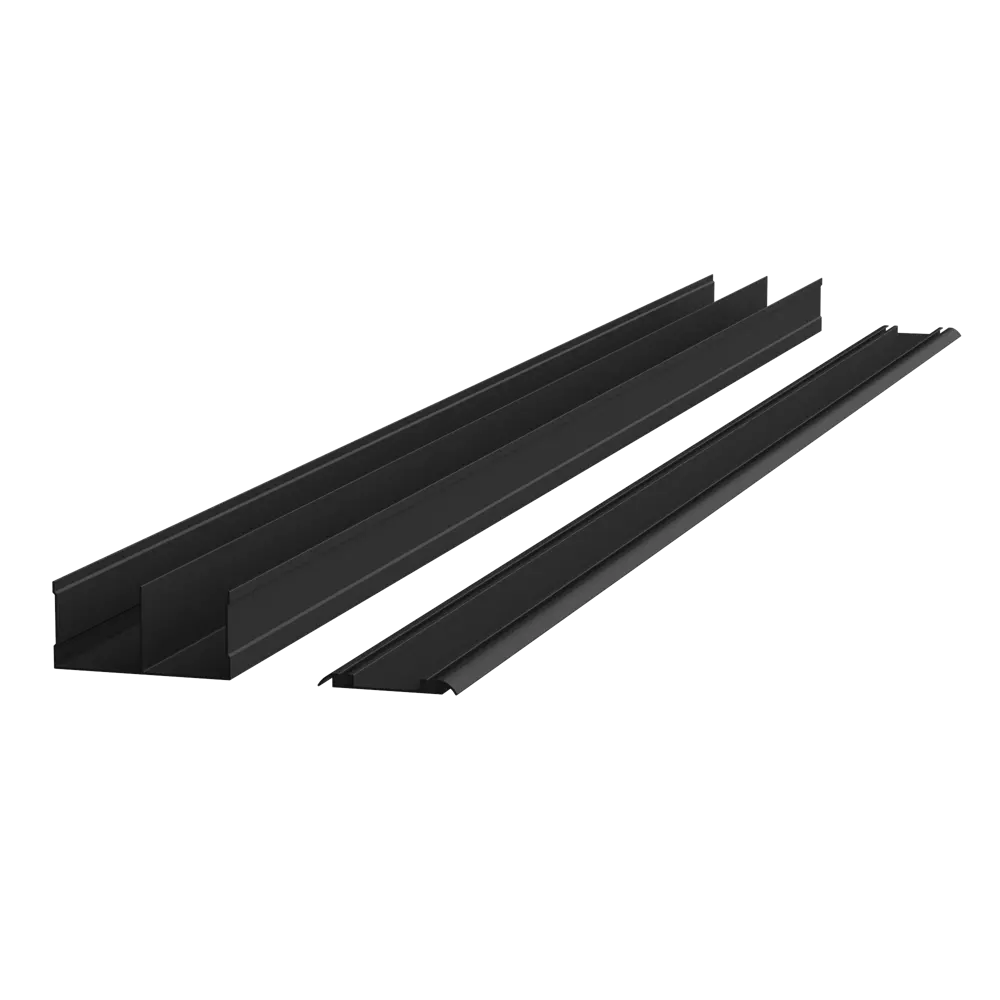 Дверь-купе KONSENSA 255.5x80.4 см МДФ цвет бетон профиль черный STLM-2057976 - Вид №6