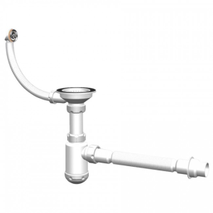 1-ый Сифон Санпласт GRAND 3 1/2" с круглым переливом + гофра (20)